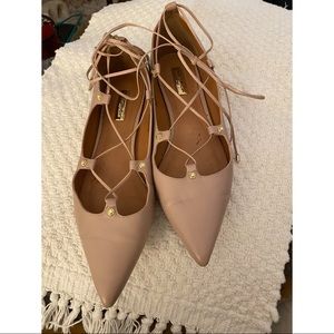 Halogen Owen ballet flat -lace up